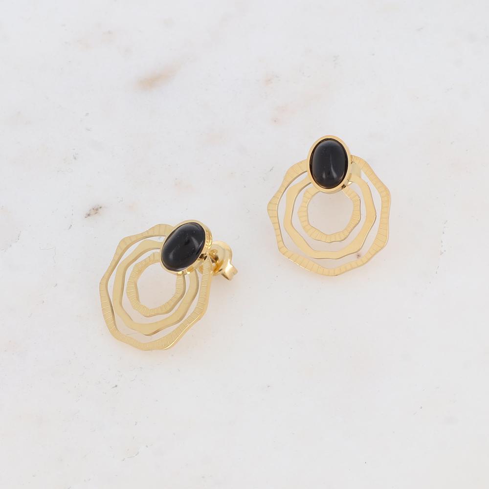 Boucles d'oreilles avec pierres naturelles