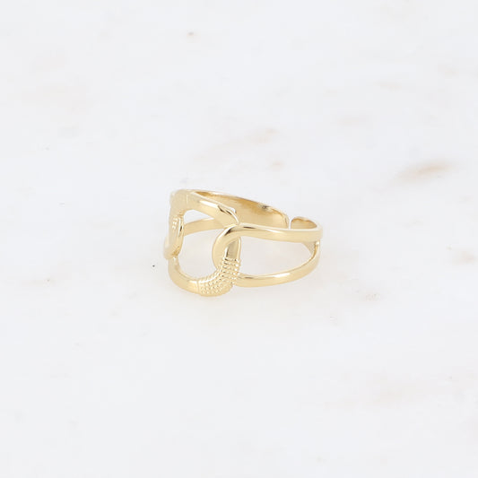 Bague - anneau effet maille texturée