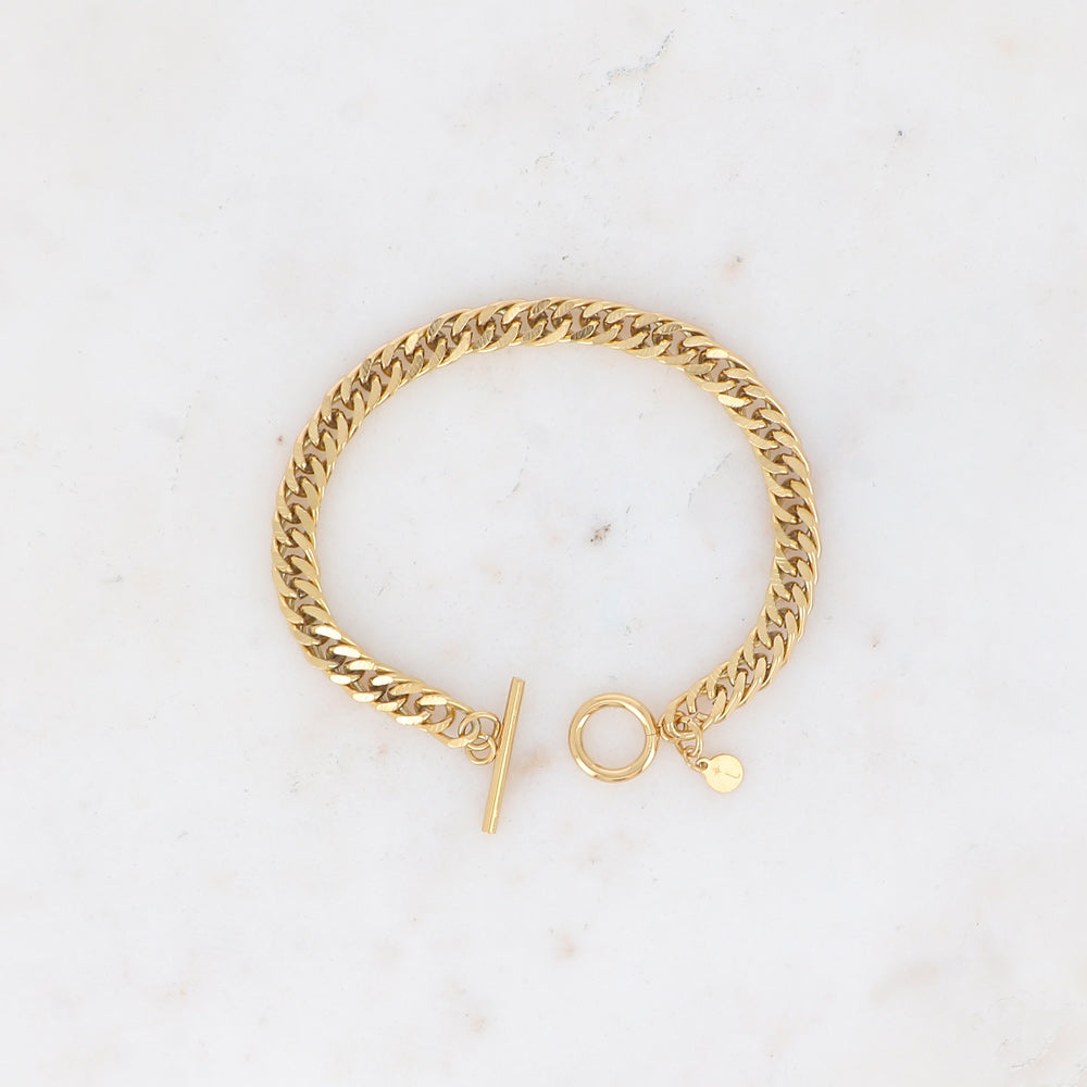 Bracelet en maille avec fermoir en T