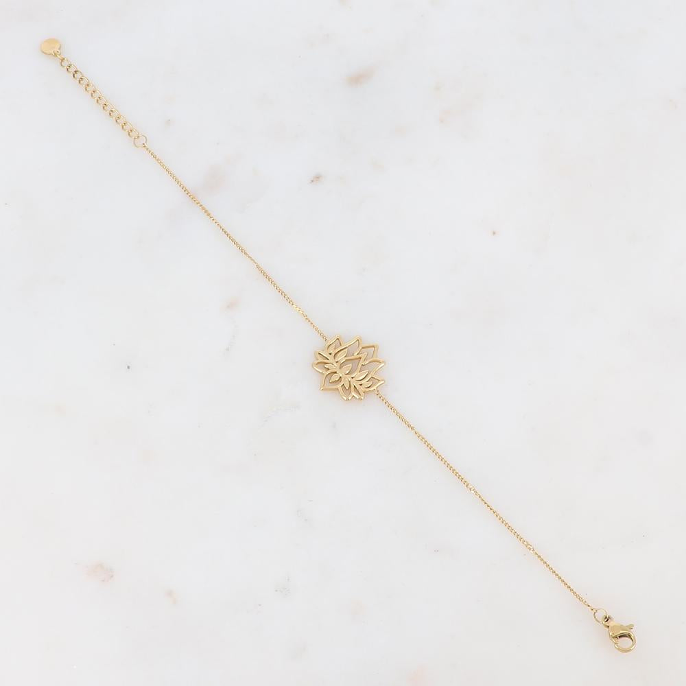 Bracelet avec fleur de lotus