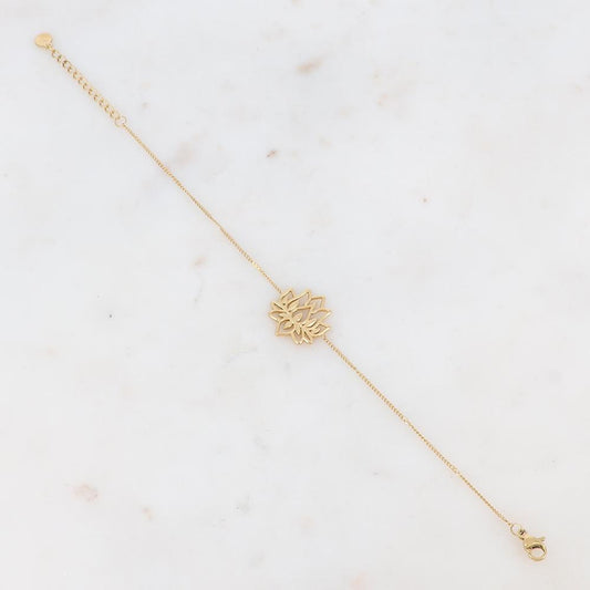 Bracelet avec fleur de lotus