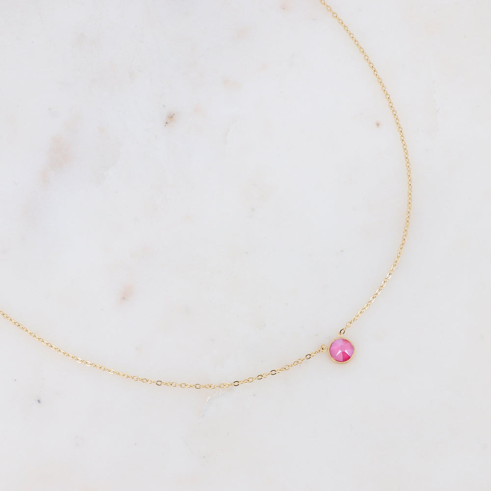 Collier orné de cristal de Swarovski® PP20 - Peony pink