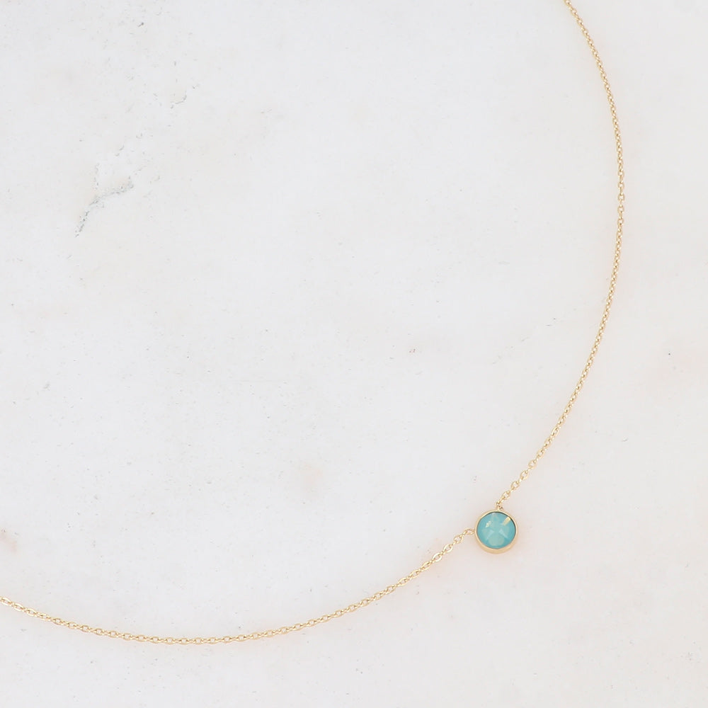 Collier orné de cristal de Swarovski® PP20 - Pacific opal