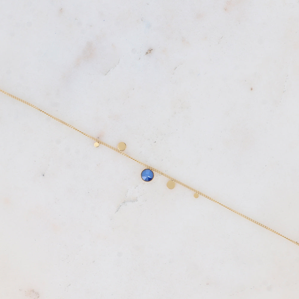 Bracelet - orné de cristaux de Swarovski® PP20 - Royal blue - Diamètre du cristal: 0,5 cm