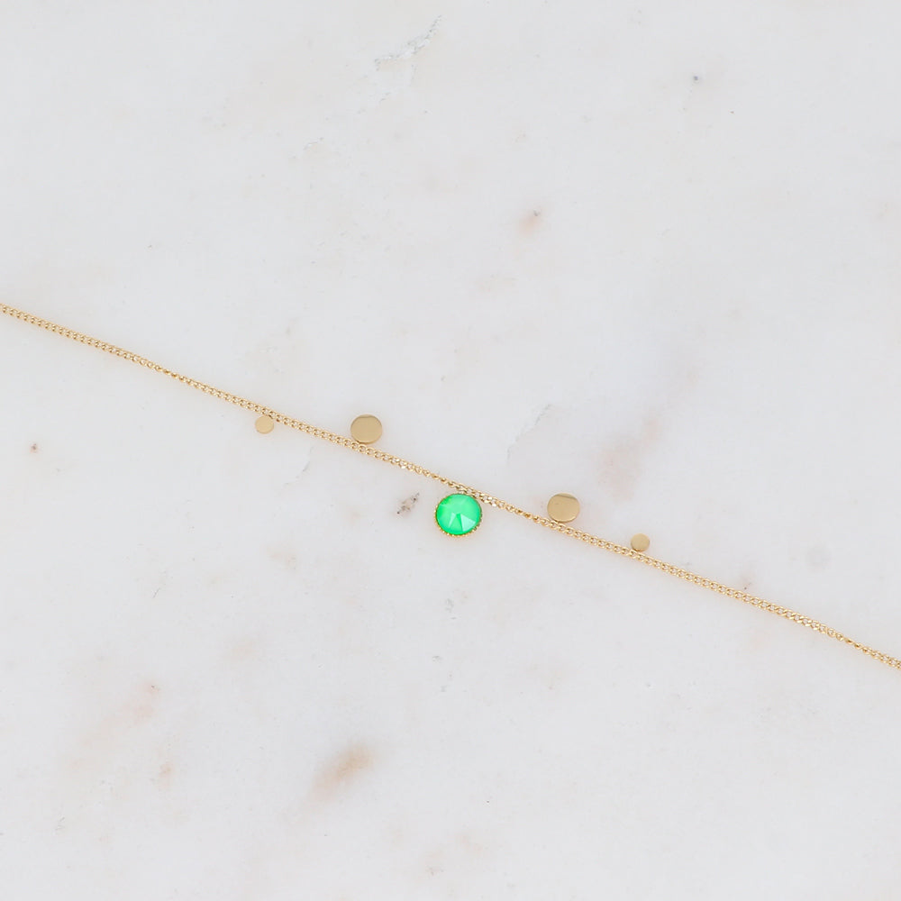 Bracelet - orné de cristaux de Swarovski® PP20 - Electric green - Diamètre du cristal: 0,5 cm