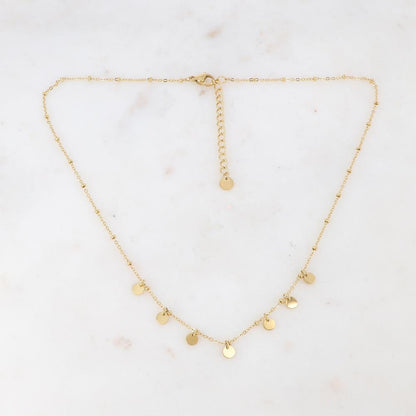 Collier doré avec pampilles 38+5 cm