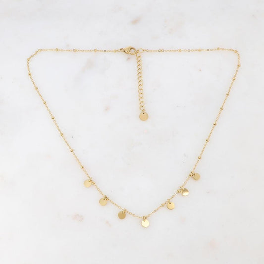 Collier doré avec pampilles 38+5 cm