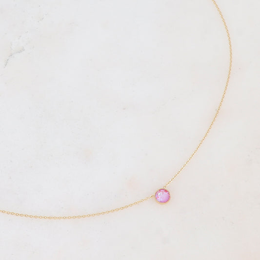 Collier orné de cristal de Swarovski® PP20 - Lotus pink delite