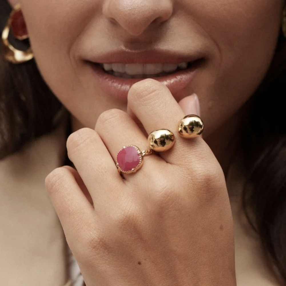Bague réglable avec effet miroir