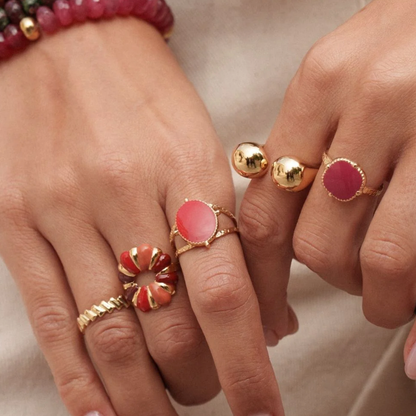 Bague réglable avec effet miroir