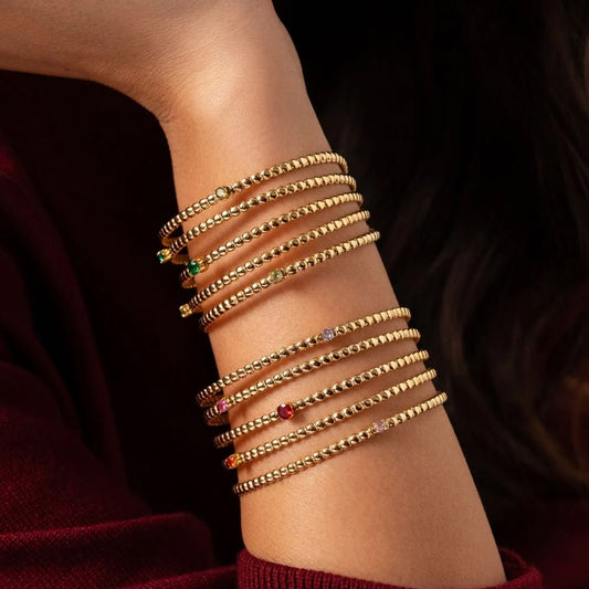 Manchette cinq rangs avec 5 strass