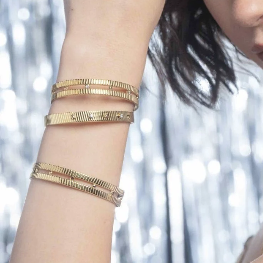 Jonc deux rangs avec strass