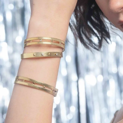 Jonc deux rangs avec strass