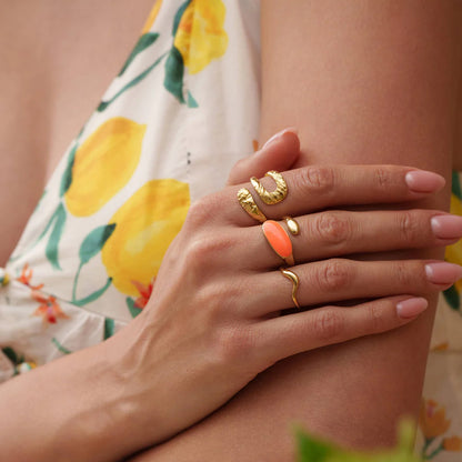 Bague anneau fine, effet lisse