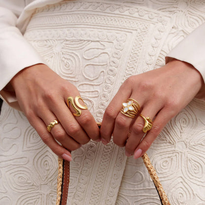 Bague fine style multi-coeurs