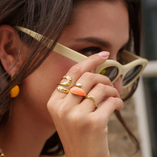 Bague avec émail - Orange