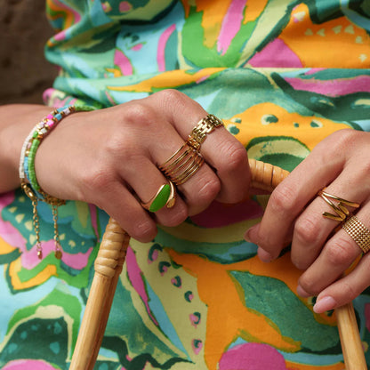 Bague avec émail - Vert