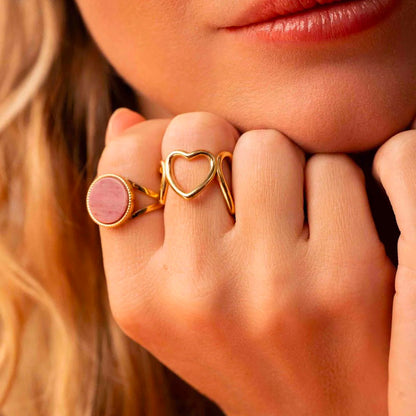 Bague multi-cœur