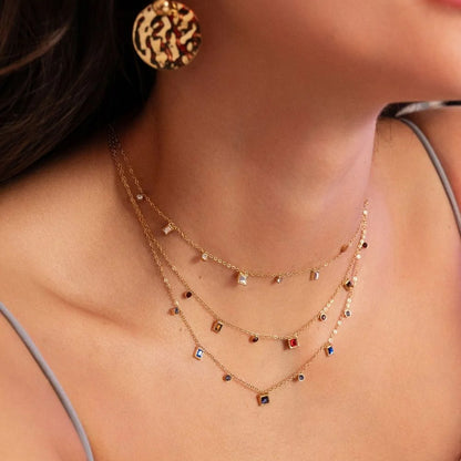 Collier avec oxyde de zirconium (39+5CM)
