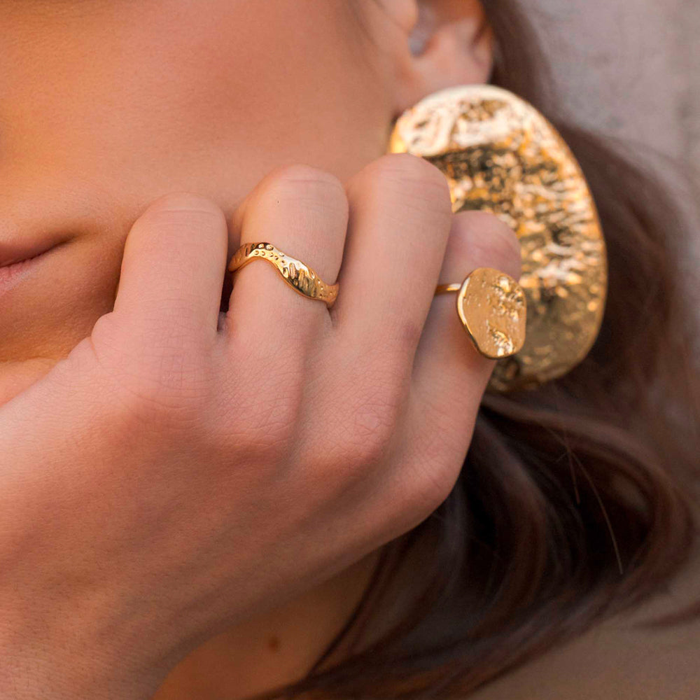 Bague martelée