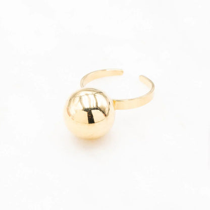 Bague avec boule effet miroir