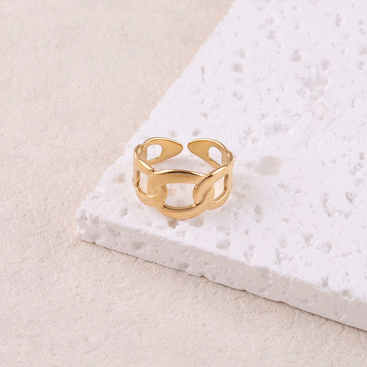 Bague style maille avec effet brossé