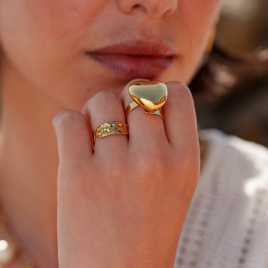 Bague texturée