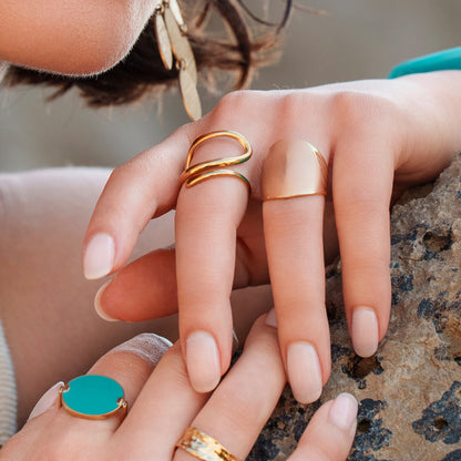 Bague graphique lisse