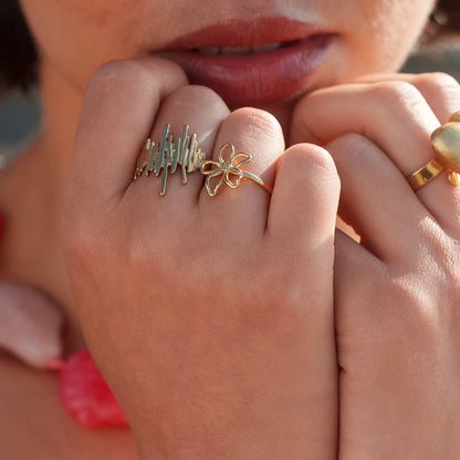 Bague fine graphique