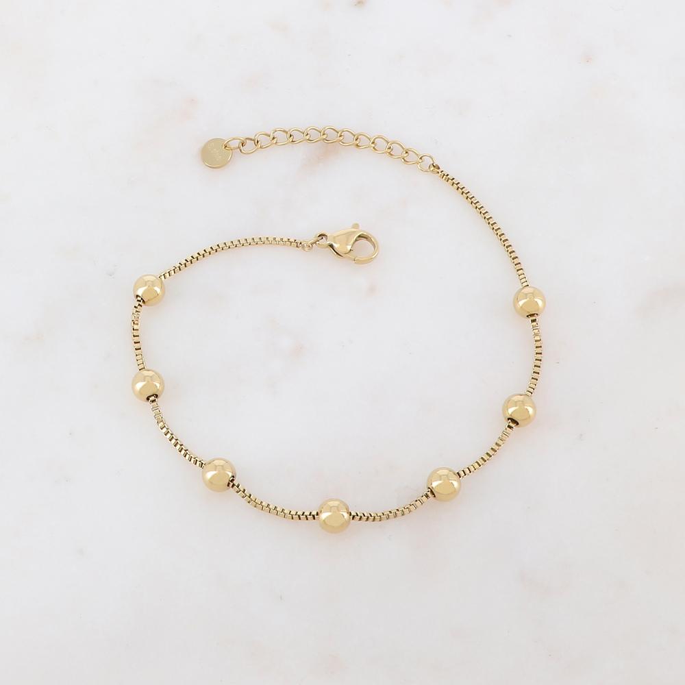 Bracelet avec 7 boules lisses