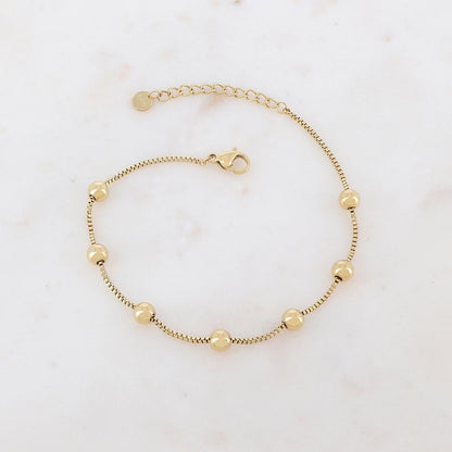 Bracelet avec 7 boules lisses