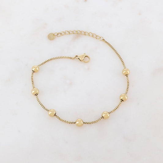 Bracelet avec 7 boules lisses