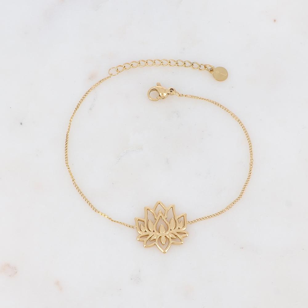 Bracelet avec fleur de lotus
