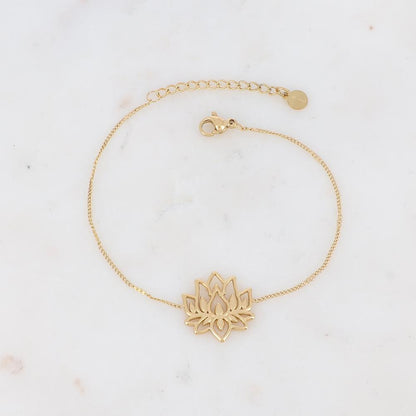 Bracelet avec fleur de lotus