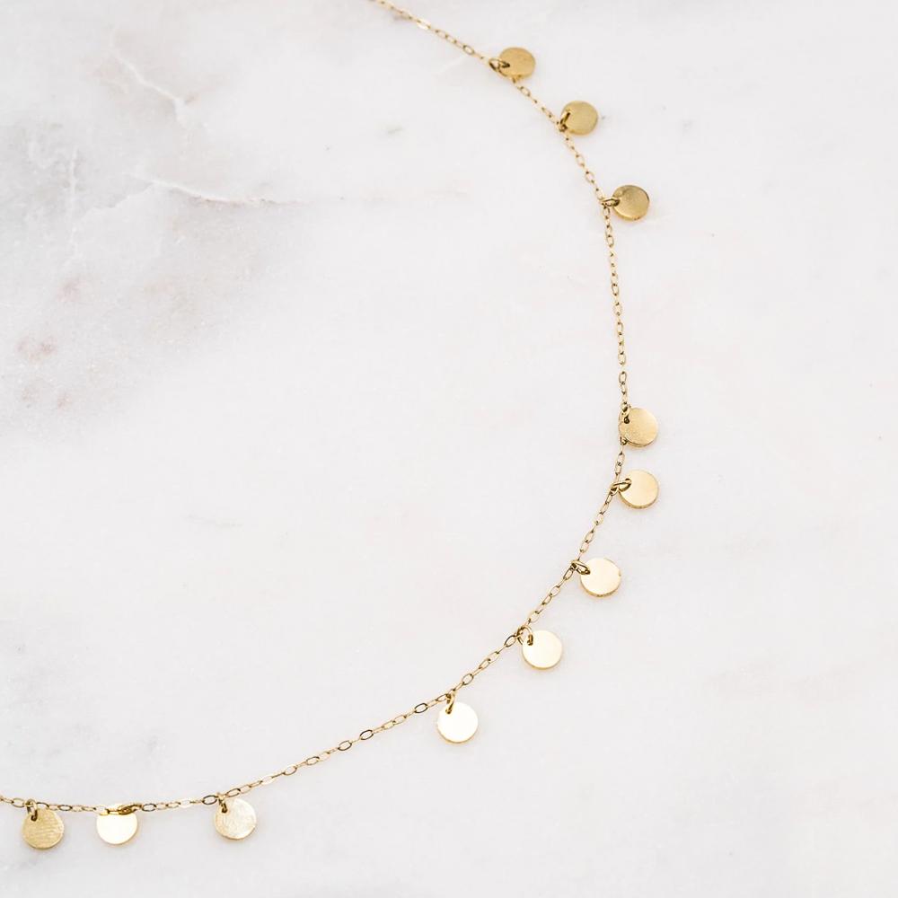 Collier doré avec des pampilles 38+5 cm