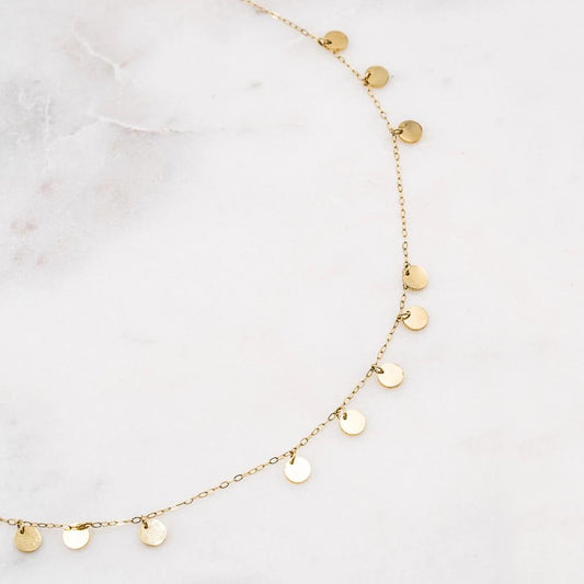 Collier doré avec des pampilles 38+5 cm