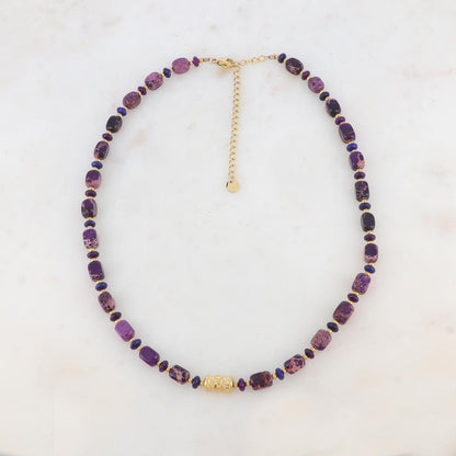 Collier avec pierres naturelles (39+7CM)