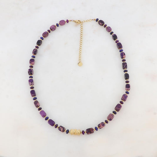 Collier avec pierres naturelles (39+7CM)