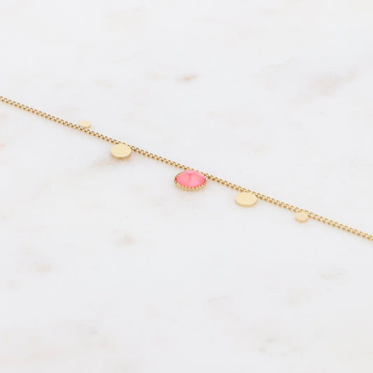 Bracelet - orné de cristaux de Swarovski® PP20 - Light coral