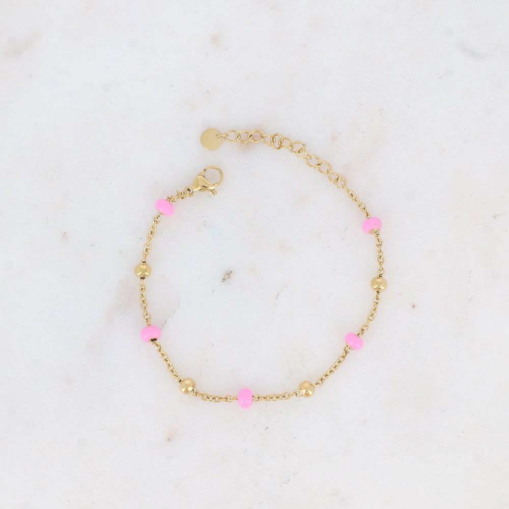 Bracelet avec petites boules et émail