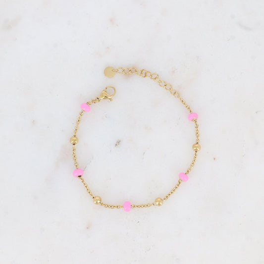 Bracelet avec petites boules et émail