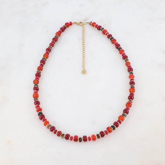 Collier avec pierres naturelles (39+7CM)