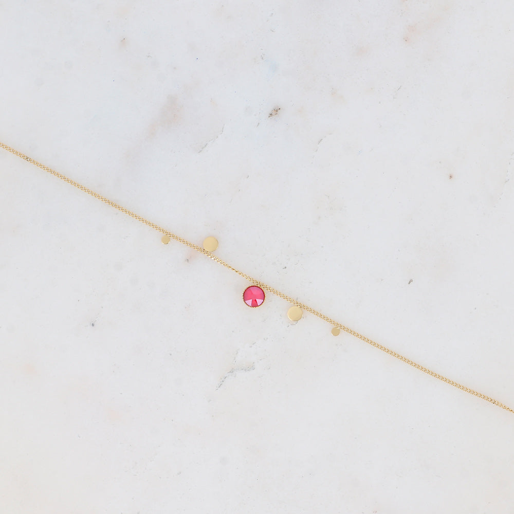 Bracelet - orné de cristaux de Swarovski® PP20 - Royal red - Diamètre du cristal: 0,5 cm