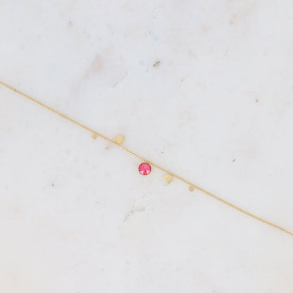 Bracelet - orné de cristaux de Swarovski® PP20 - Royal red - Diamètre du cristal: 0,5 cm