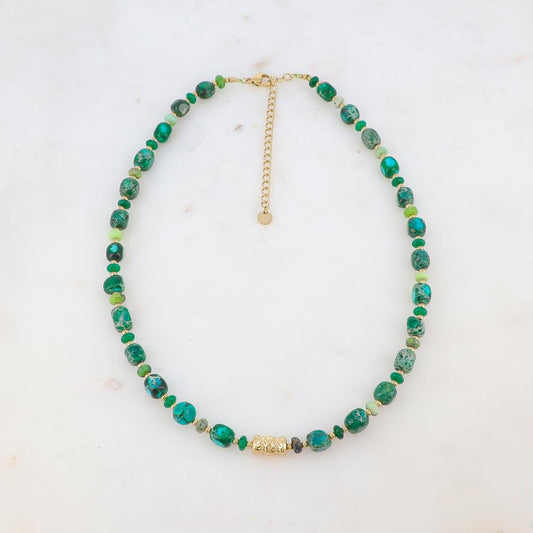 Collier avec pierres naturelles (39+7CM)