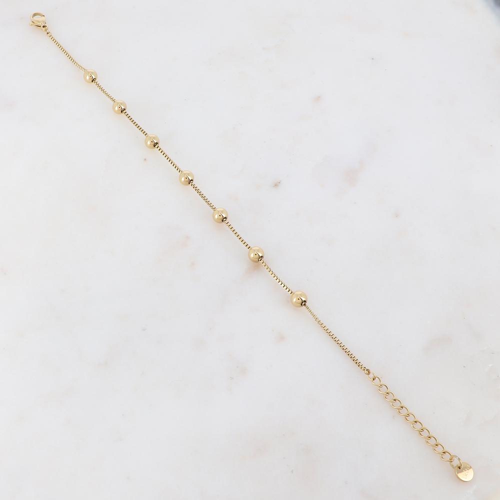 Bracelet avec 7 boules lisses