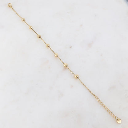 Bracelet avec 7 boules lisses
