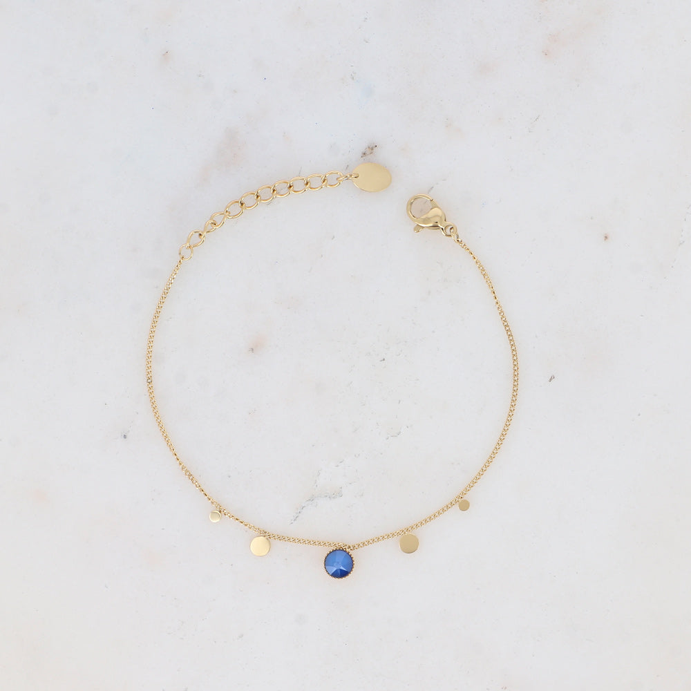 Bracelet - orné de cristaux de Swarovski® PP20 - Royal blue - Diamètre du cristal: 0,5 cm