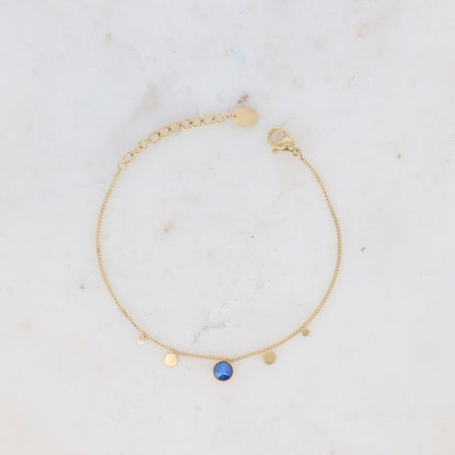 Bracelet - orné de cristaux de Swarovski® PP20 - Royal blue - Diamètre du cristal: 0,5 cm