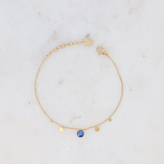 Bracelet - orné de cristaux de Swarovski® PP20 - Royal blue - Diamètre du cristal: 0,5 cm